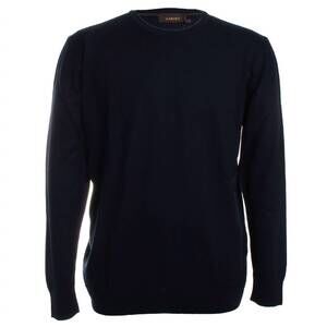 NEW GARNET CLOTHIERS men's merino crew sweater in navy